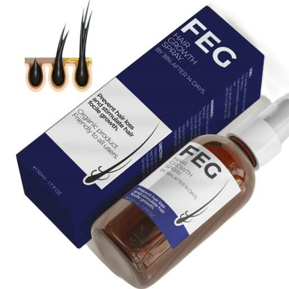 FEG Plus Hair And Beard Regrowth Spray Anti Hair Loss Formula With Minoxidil Redensyl And Natural Extracts - 50ML