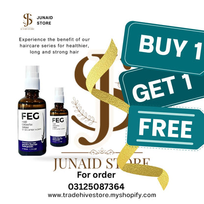 FEG Plus Hair And Beard Regrowth Spray Anti Hair Loss Formula With Minoxidil Redensyl And Natural Extracts - 50ML
